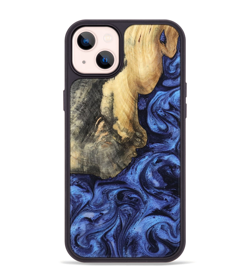 iPhone 14 Plus Wood Phone Case - Nigel (Blue, 799572)