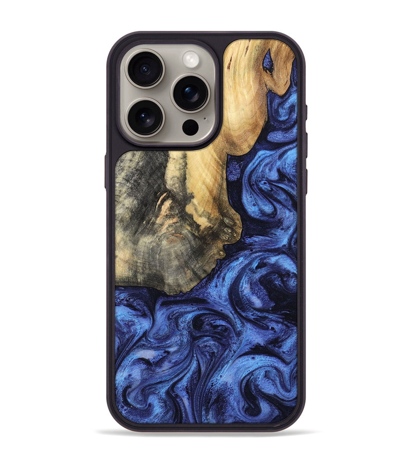 iPhone 15 Pro Max Wood Phone Case - Nigel (Blue, 799572)
