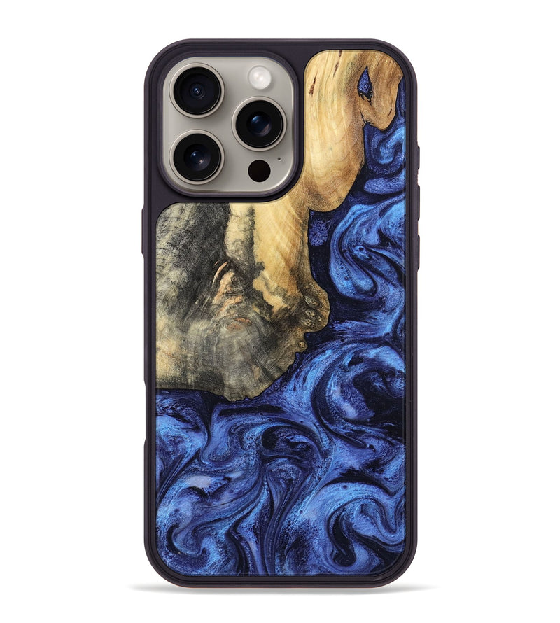 iPhone 16 Pro Max Wood Phone Case - Nigel (Blue, 799572)