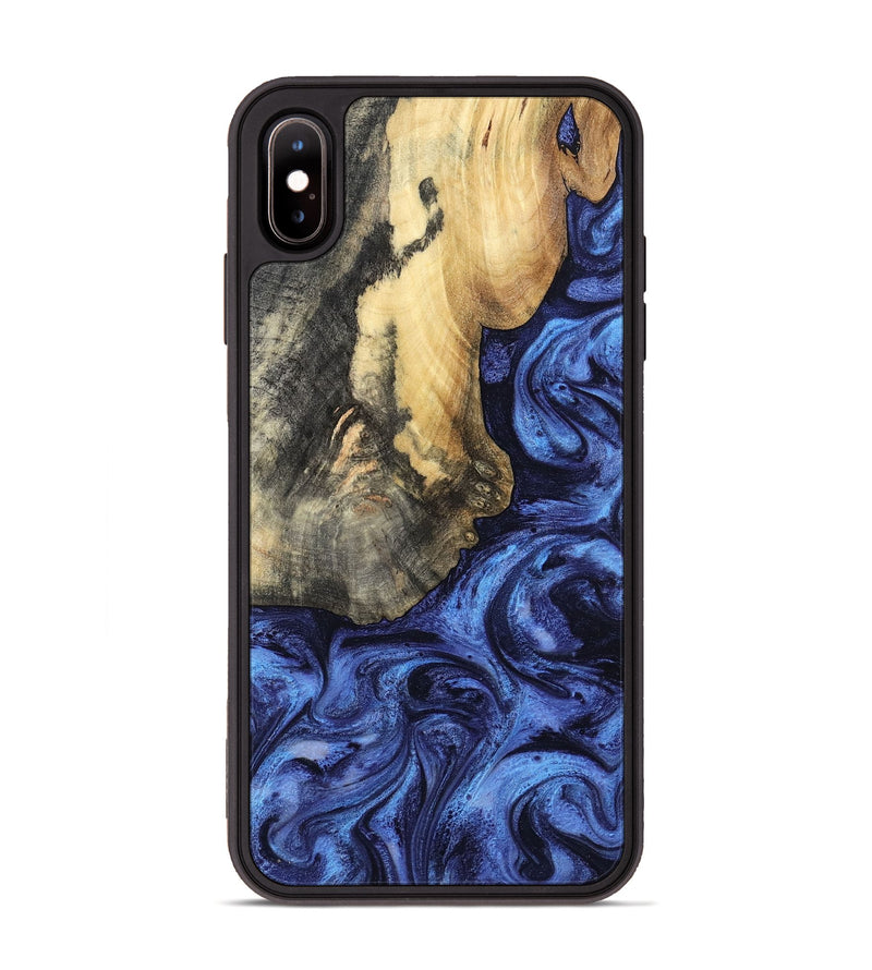 iPhone Xs Max Wood Phone Case - Nigel (Blue, 799572)