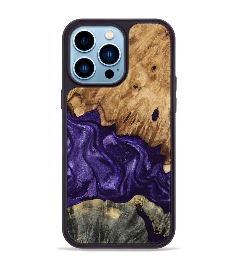 iPhone 14 Pro Max Wood Phone Case - Karter (Purple, 799626)
