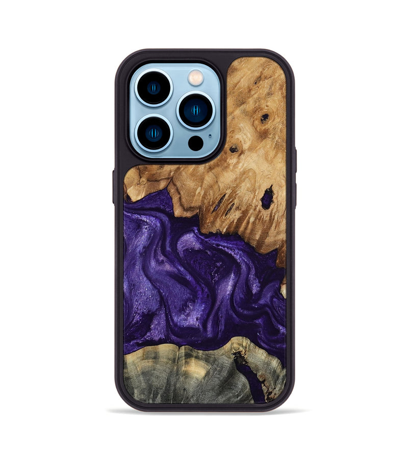 iPhone 14 Pro Wood Phone Case - Karter (Purple, 799626)