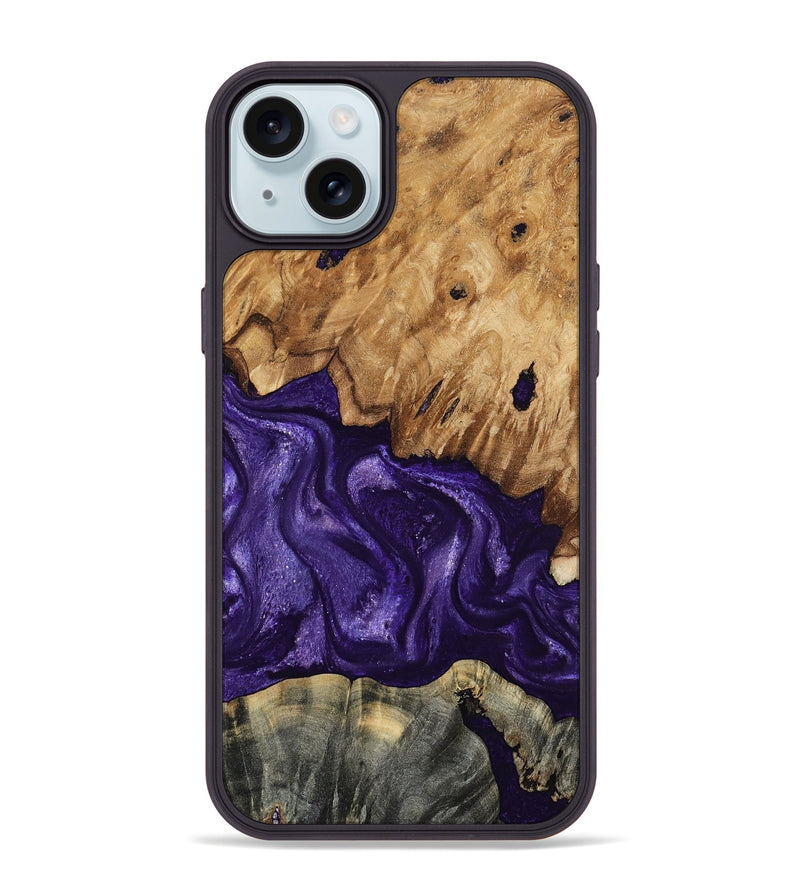 iPhone 15 Plus Wood Phone Case - Karter (Purple, 799626)
