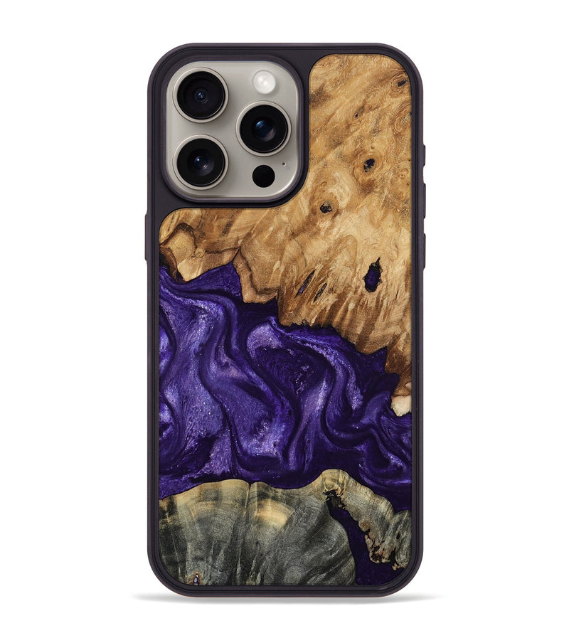 iPhone 15 Pro Max Wood Phone Case - Karter (Purple, 799626)