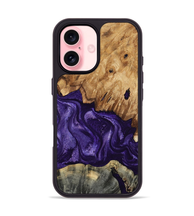 iPhone 16 Wood Phone Case - Karter (Purple, 799626)