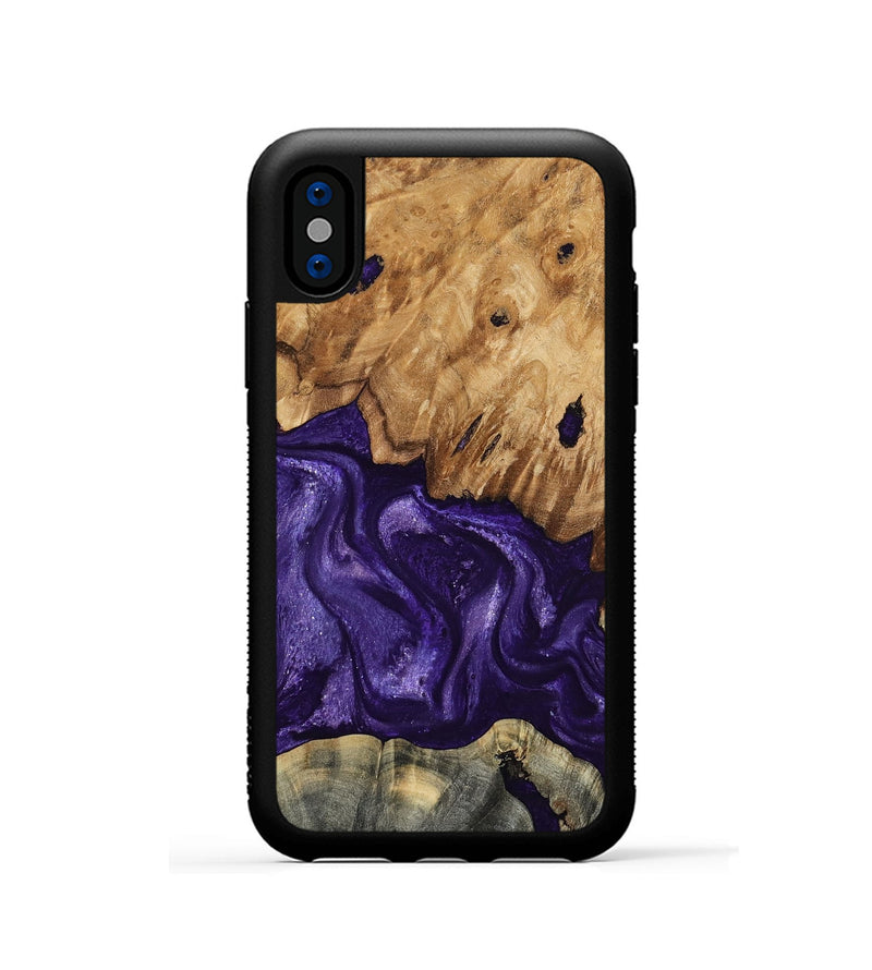 iPhone Xs Wood Phone Case - Karter (Purple, 799626)