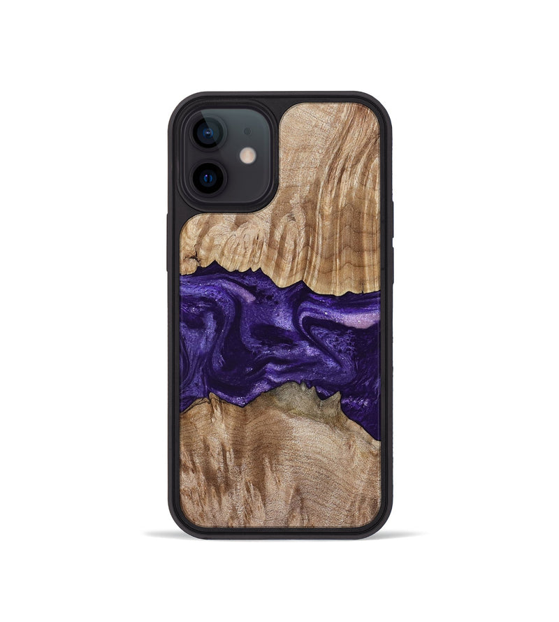 iPhone 12 mini Wood Phone Case - Amayah (Purple, 799628)