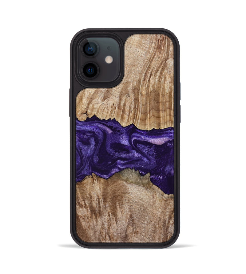 iPhone 12 Wood Phone Case - Amayah (Purple, 799628)