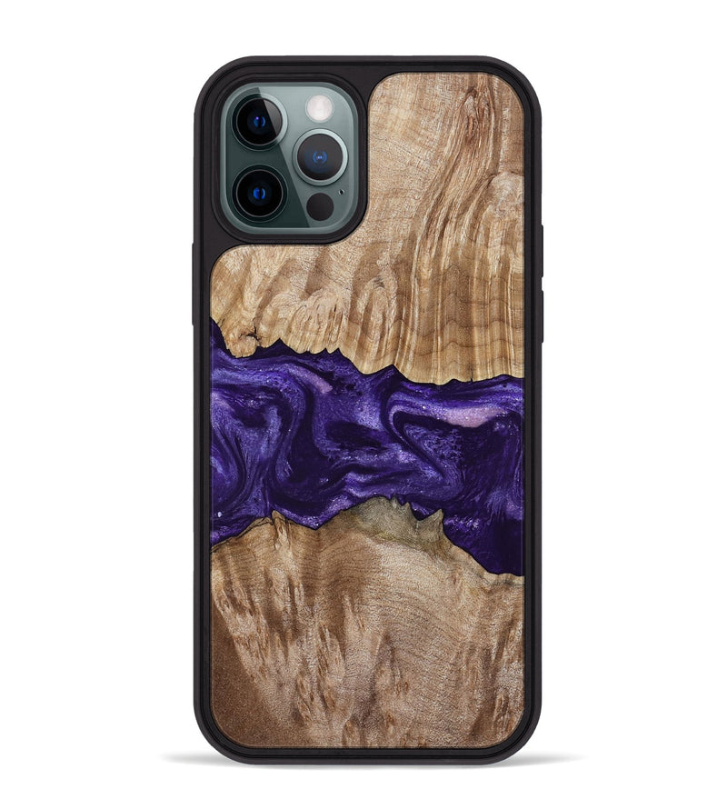 iPhone 12 Pro Max Wood Phone Case - Amayah (Purple, 799628)