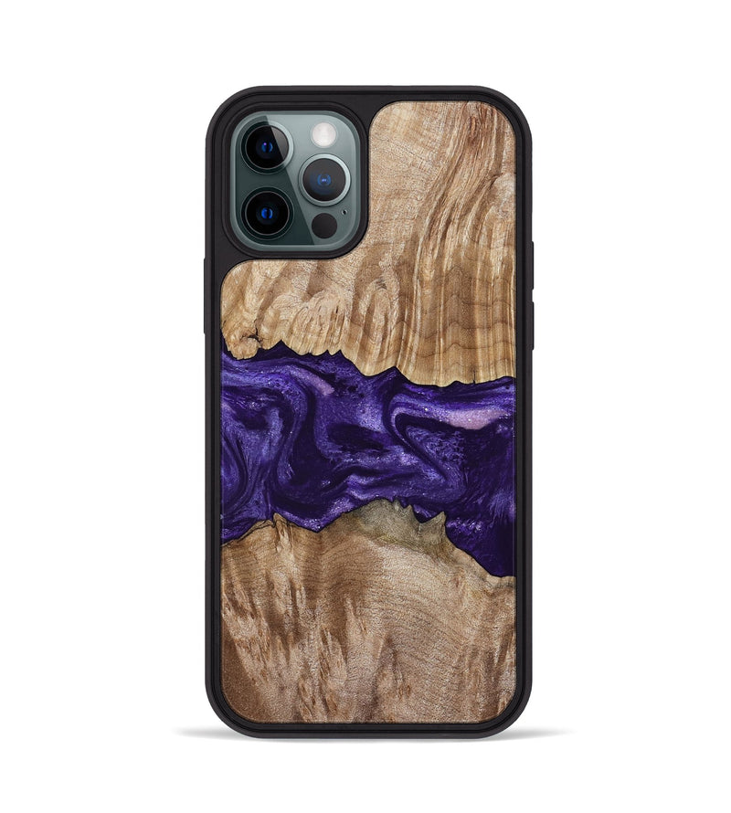 iPhone 12 Pro Wood Phone Case - Amayah (Purple, 799628)