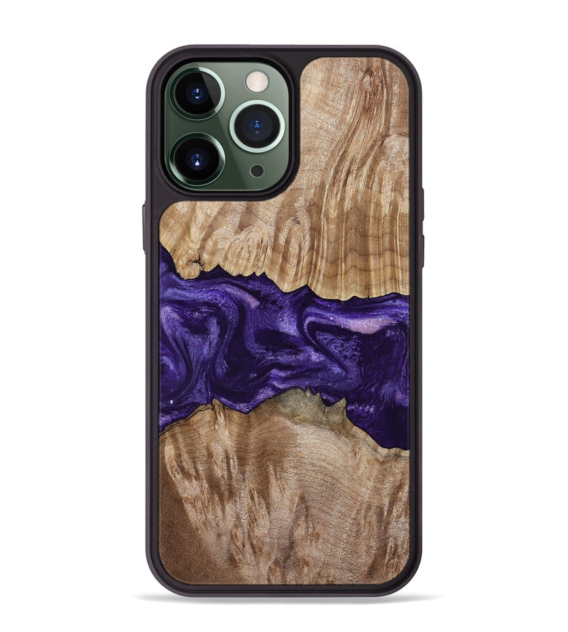 iPhone 13 Pro Max Wood Phone Case - Amayah (Purple, 799628)