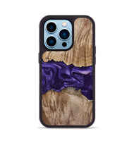 iPhone 14 Pro Wood Phone Case - Amayah (Purple, 799628)
