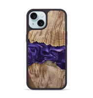 iPhone 15 Wood Phone Case - Amayah (Purple, 799628)