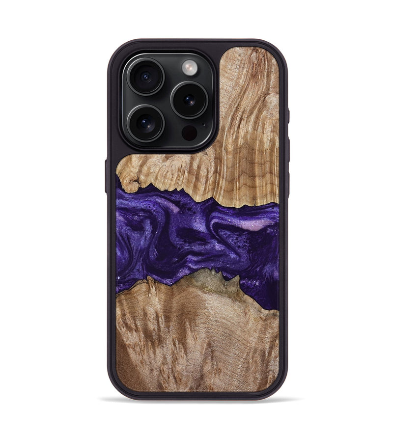 iPhone 15 Pro Wood Phone Case - Amayah (Purple, 799628)