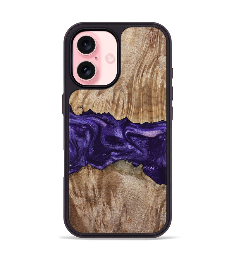 iPhone 16 Wood Phone Case - Amayah (Purple, 799628)