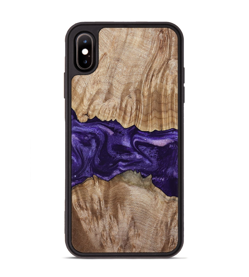 iPhone Xs Max Wood Phone Case - Amayah (Purple, 799628)