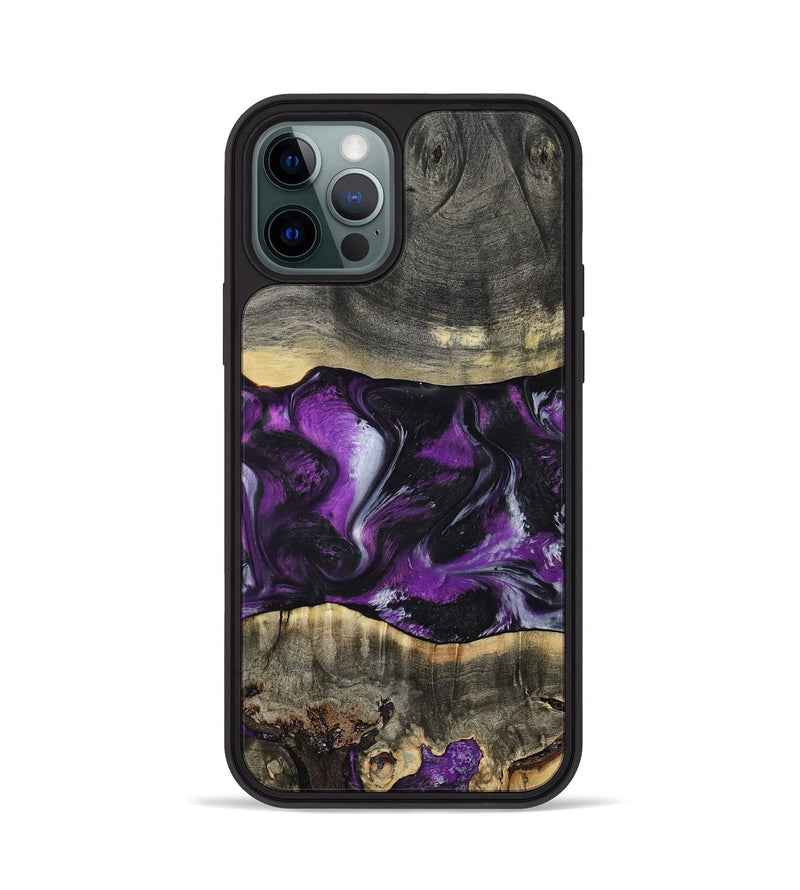 iPhone 12 Pro Wood Phone Case - Mariah (Purple, 799629)