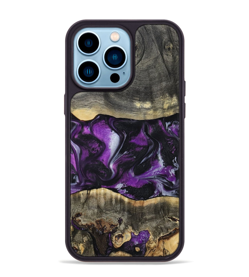 iPhone 14 Pro Max Wood Phone Case - Mariah (Purple, 799629)
