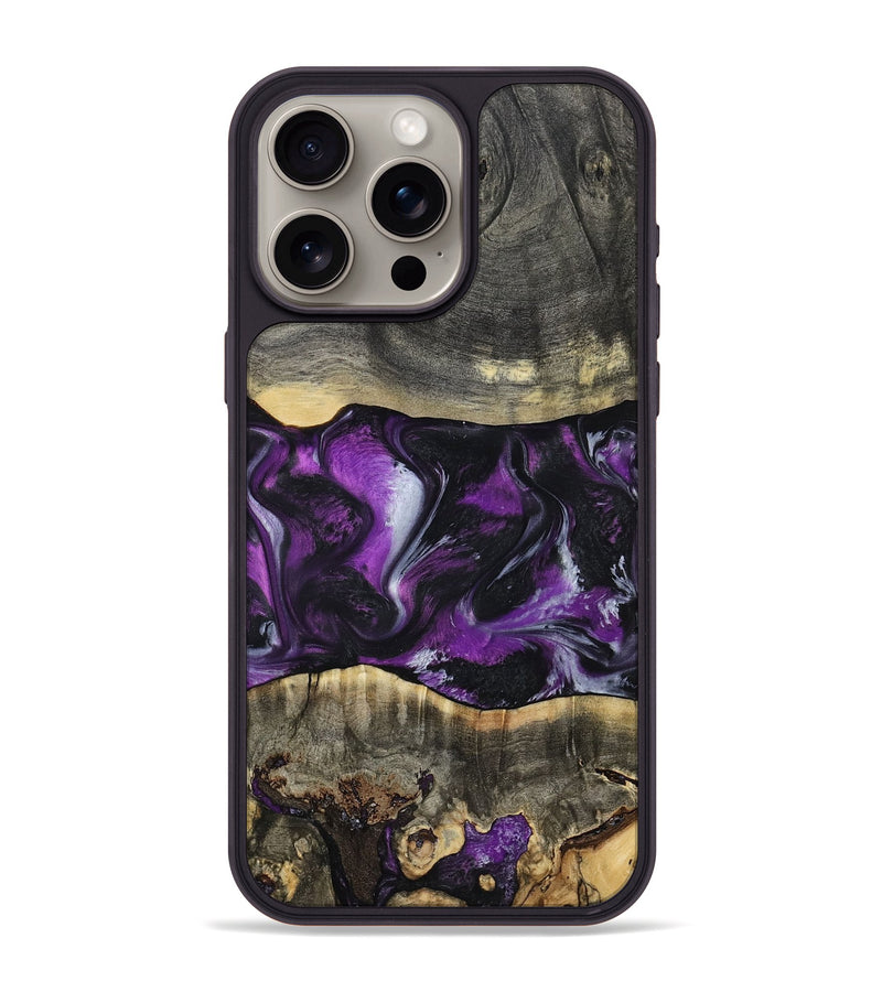 iPhone 15 Pro Max Wood Phone Case - Mariah (Purple, 799629)