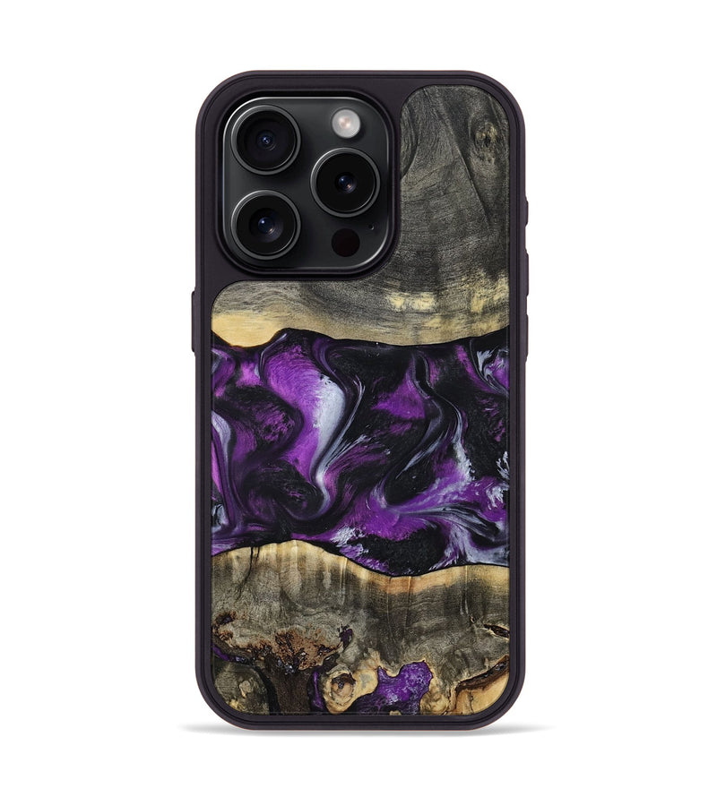 iPhone 15 Pro Wood Phone Case - Mariah (Purple, 799629)