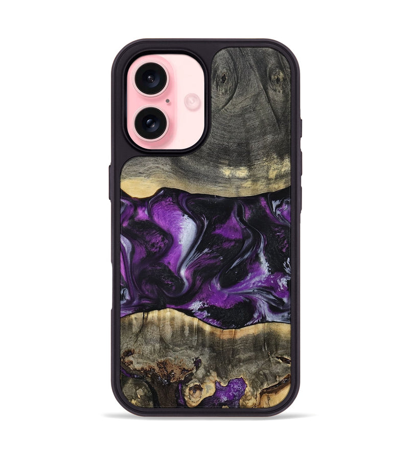 iPhone 16 Wood Phone Case - Mariah (Purple, 799629)