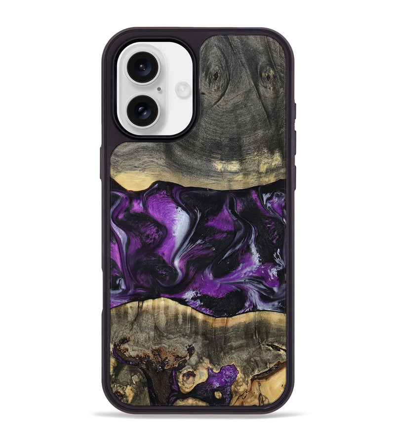 iPhone 16 Plus Wood Phone Case - Mariah (Purple, 799629)