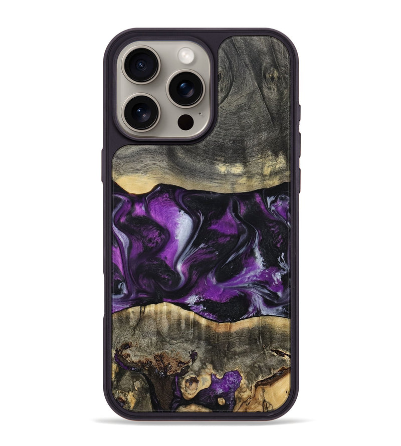 iPhone 16 Pro Max Wood Phone Case - Mariah (Purple, 799629)