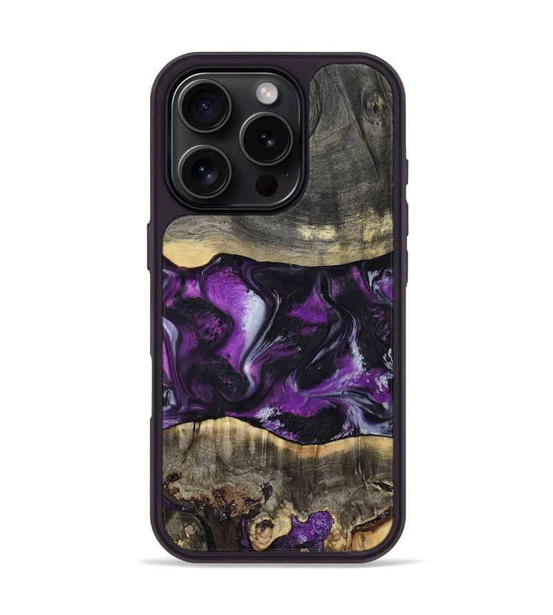 iPhone 16 Pro Wood Phone Case - Mariah (Purple, 799629)