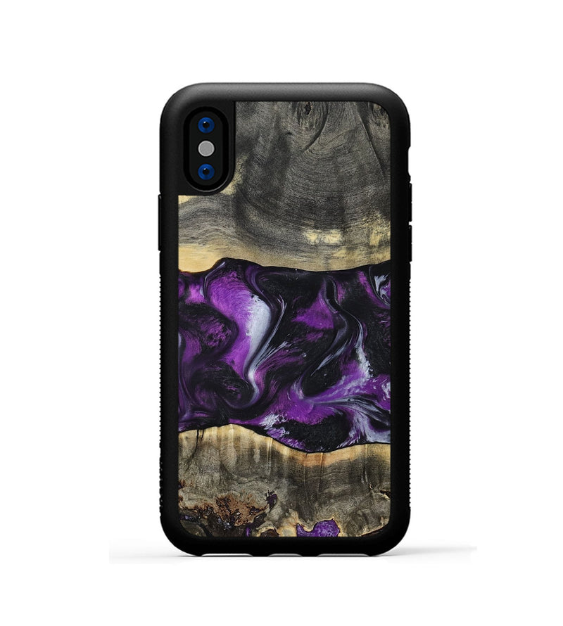 iPhone Xs Wood Phone Case - Mariah (Purple, 799629)