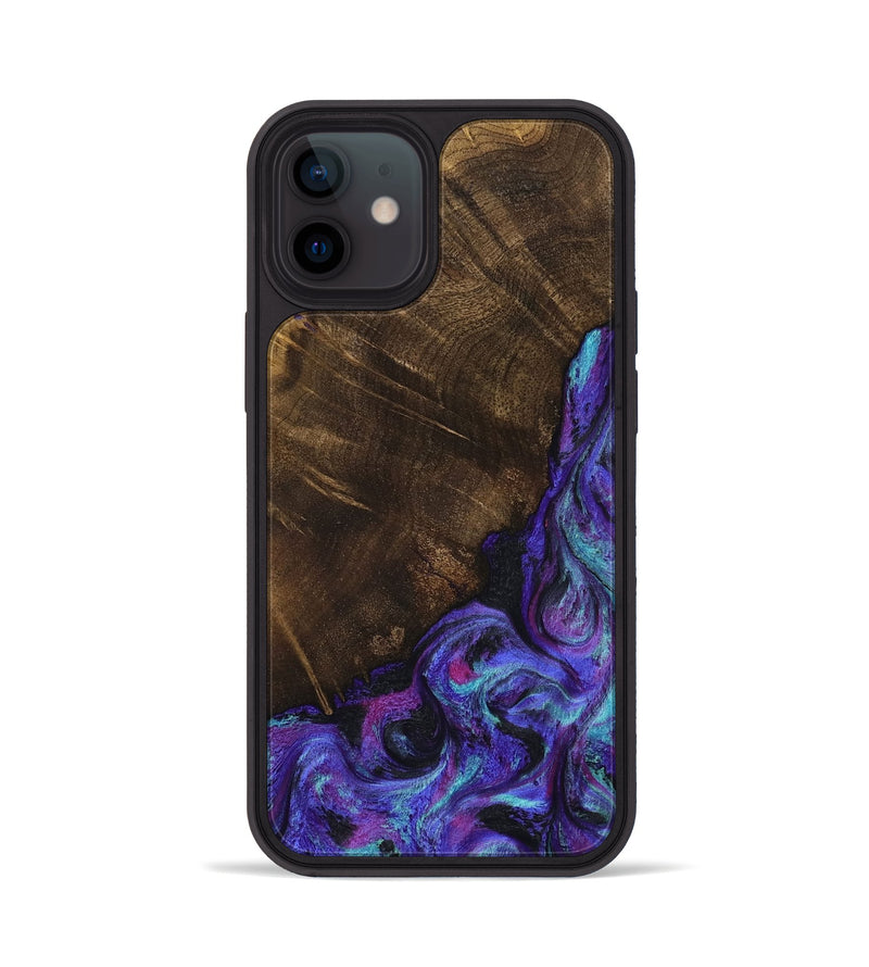 iPhone 12 Wood Phone Case - Chris (Purple, 799631)