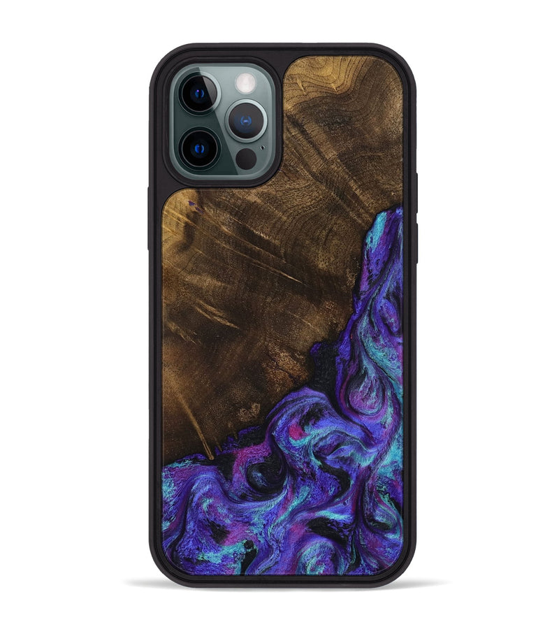 iPhone 12 Pro Max Wood Phone Case - Chris (Purple, 799631)