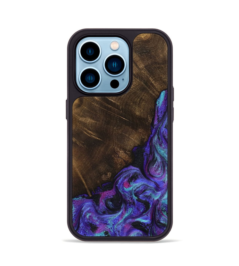 iPhone 14 Pro Wood Phone Case - Chris (Purple, 799631)