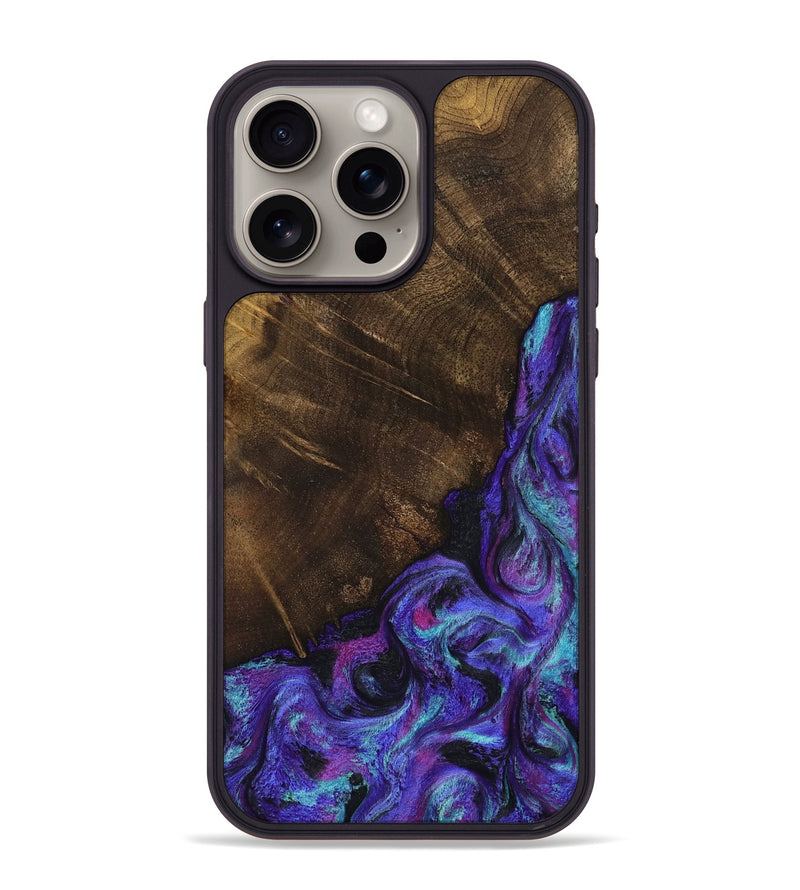 iPhone 15 Pro Max Wood Phone Case - Chris (Purple, 799631)