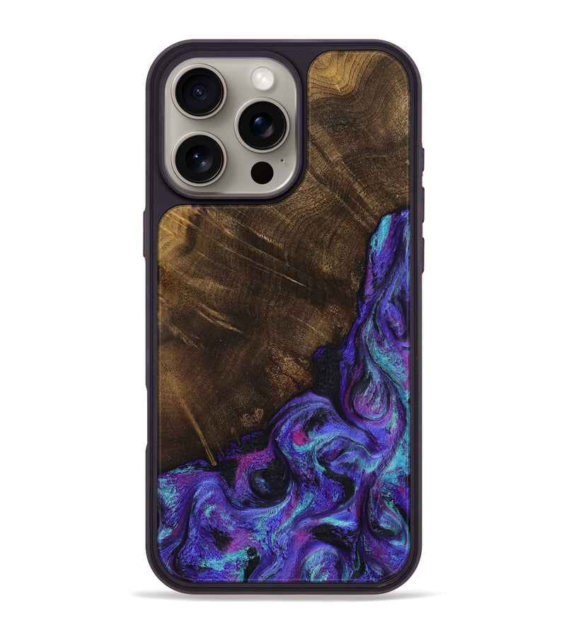 iPhone 16 Pro Max Wood Phone Case - Chris (Purple, 799631)