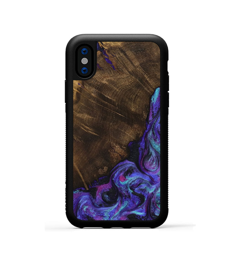 iPhone Xs Wood Phone Case - Chris (Purple, 799631)