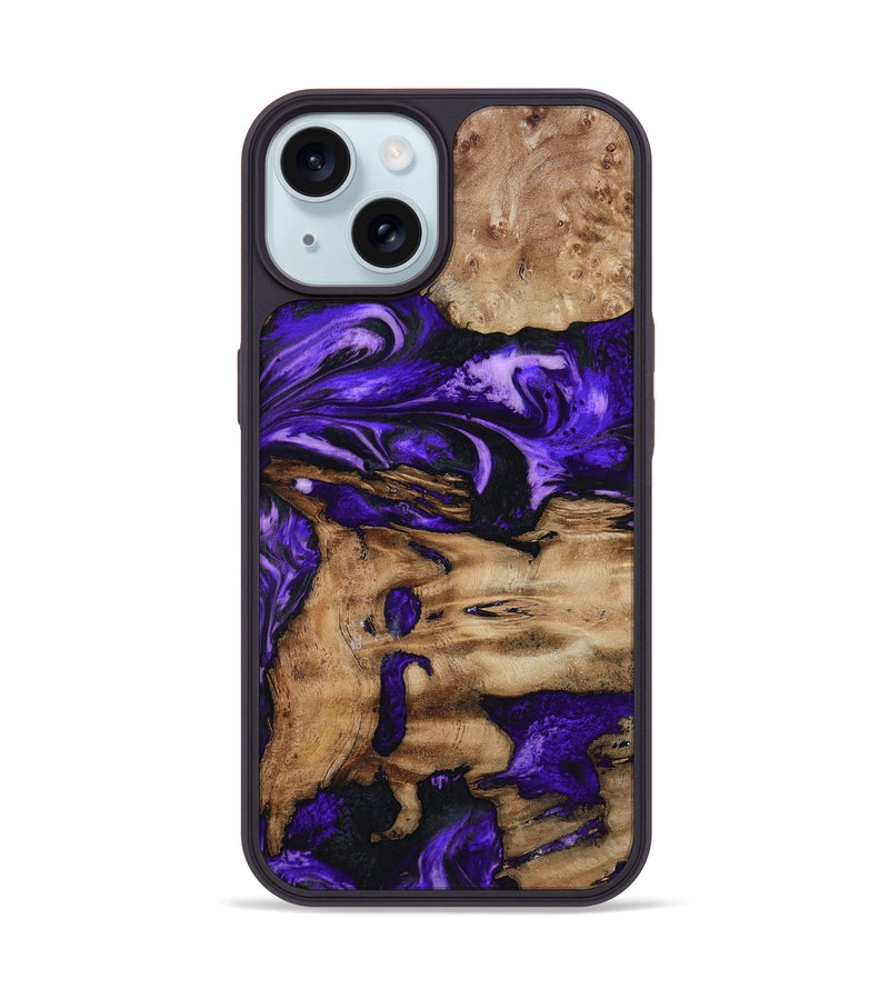 iPhone 15 Wood Phone Case - Rogers (Purple, 799632)