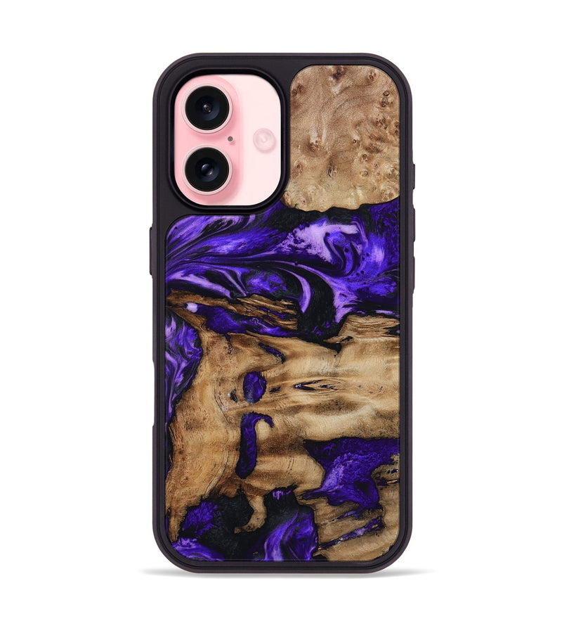 iPhone 16 Wood Phone Case - Rogers (Purple, 799632)