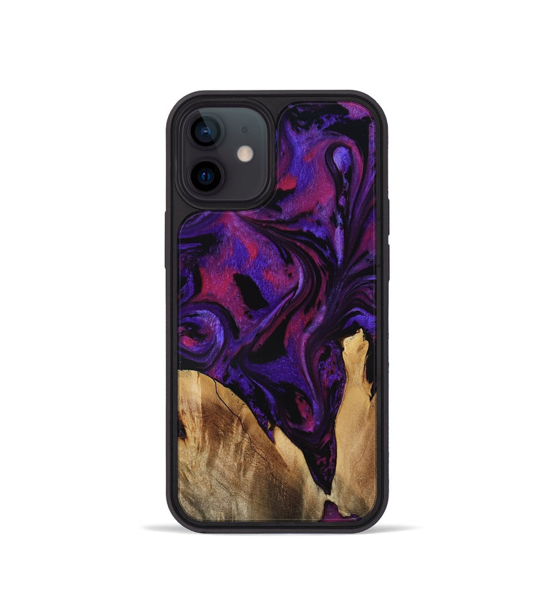 iPhone 12 mini Wood Phone Case - Earle (Purple, 799633)