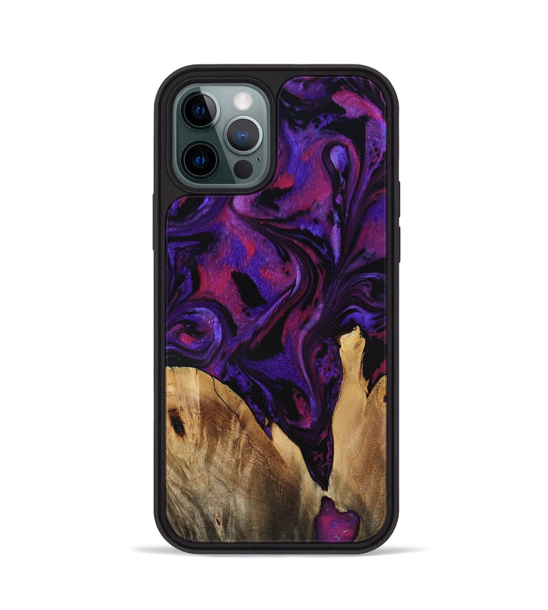iPhone 12 Pro Wood Phone Case - Earle (Purple, 799633)
