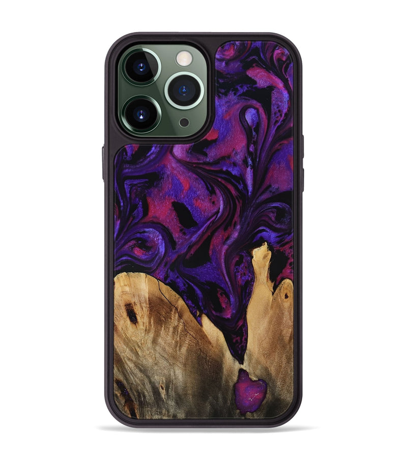 iPhone 13 Pro Max Wood Phone Case - Earle (Purple, 799633)