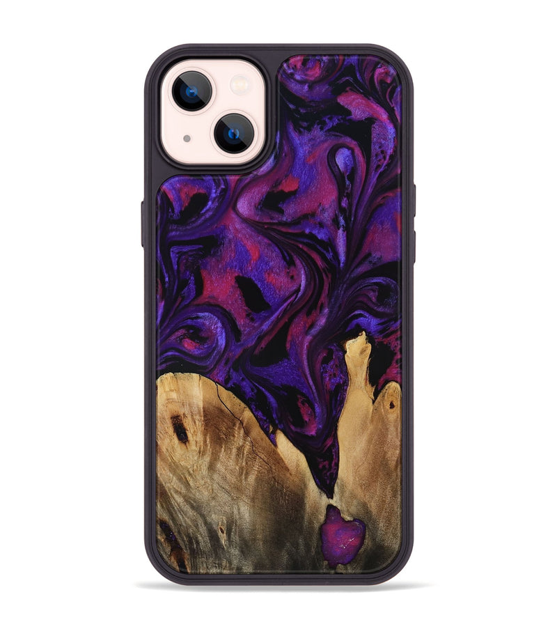 iPhone 14 Plus Wood Phone Case - Earle (Purple, 799633)