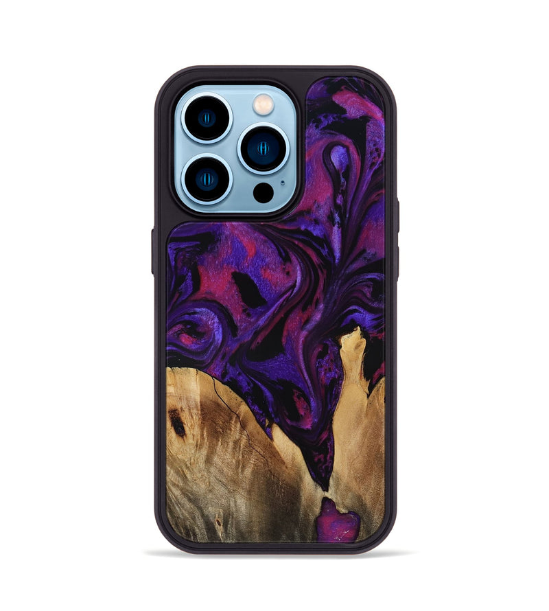 iPhone 14 Pro Wood Phone Case - Earle (Purple, 799633)