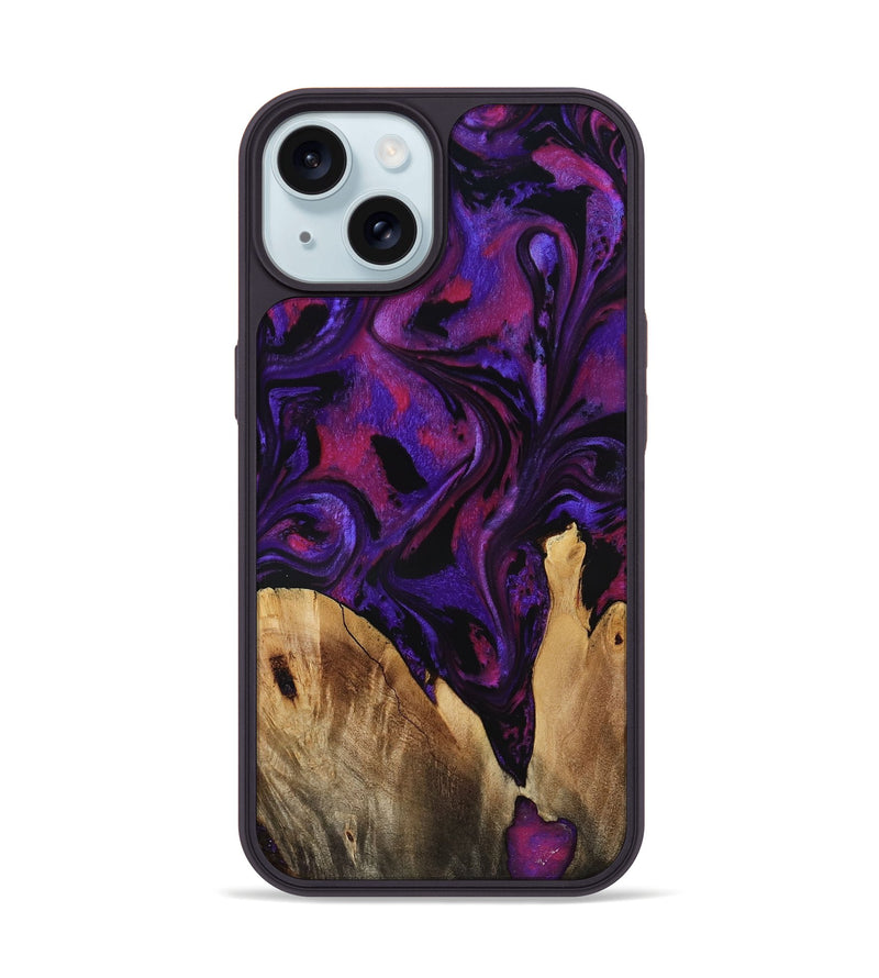 iPhone 15 Wood Phone Case - Earle (Purple, 799633)