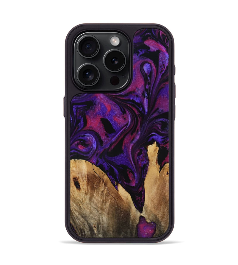 iPhone 15 Pro Wood Phone Case - Earle (Purple, 799633)