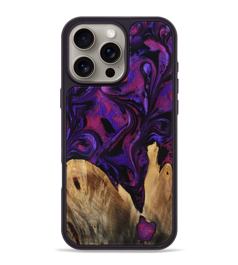 iPhone 16 Pro Max Wood Phone Case - Earle (Purple, 799633)