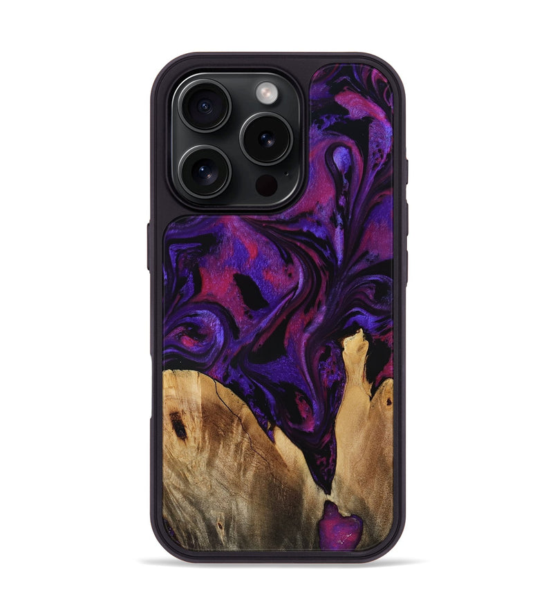 iPhone 16 Pro Wood Phone Case - Earle (Purple, 799633)