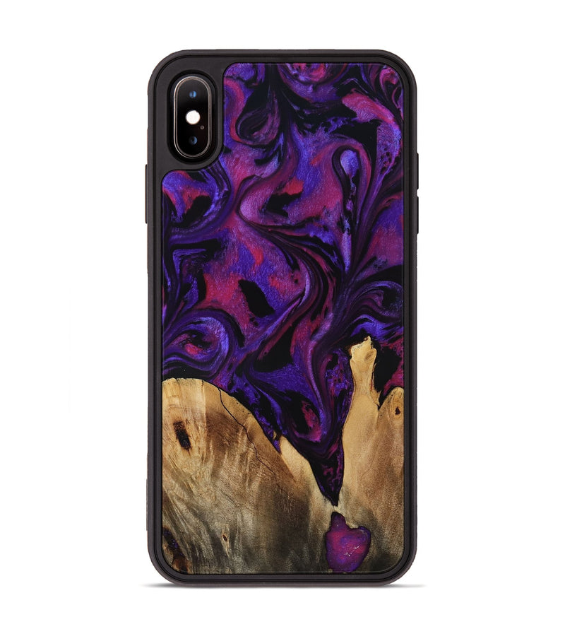 iPhone Xs Max Wood Phone Case - Earle (Purple, 799633)