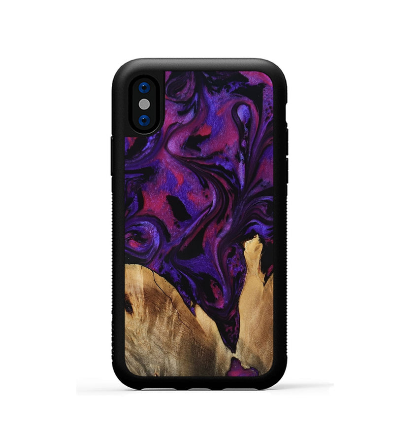 iPhone Xs Wood Phone Case - Earle (Purple, 799633)