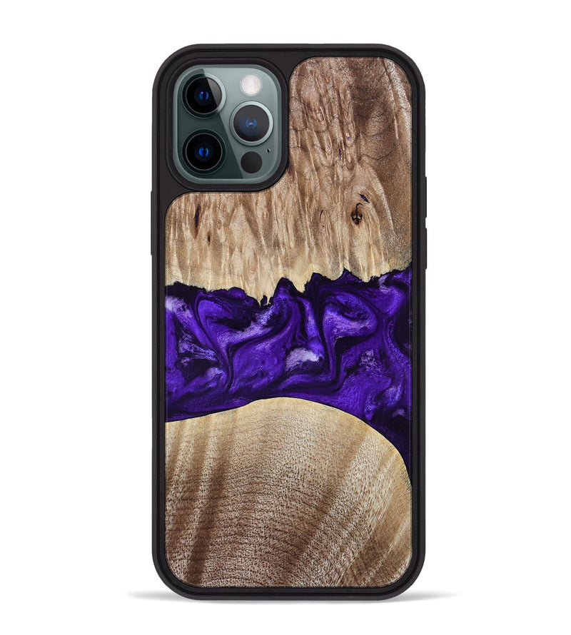iPhone 12 Pro Max Wood Phone Case - Kameron (Purple, 799634)