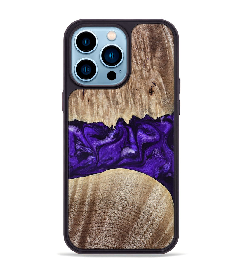 iPhone 14 Pro Max Wood Phone Case - Kameron (Purple, 799634)